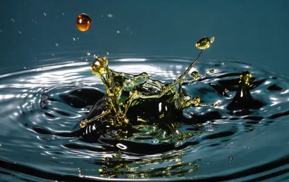 Contaminated Water During Oil Spill Cleanup.